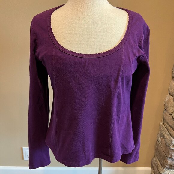 Moda International purple long sleeve shirt size XL - Picture 1 of 5